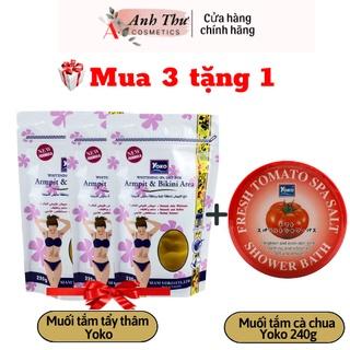 Muối tắm tẩy tế bào chết nghệ  body Yoko Thái lan trắng da tẩy da chết,tẩy thâm nách,bikini spa 220g Armpit Bikini Area