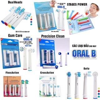 Set bộ 4 đầu bàn chải đánh răng điện cho máy Oral B Braun, lông mềm Minh House