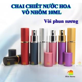 Chai chiết, chiếc nước hoa, lọ chiết nước hoa mini vỏ nhôm 10ml dạng xịt phun sương