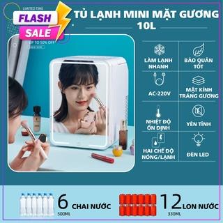 Tủ lạnh mini mặt gương [HÀNG HIỆU]  đựng mỹ phẩm dung tích 8 - 20 Lít