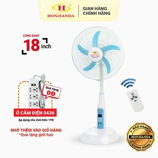 Quạt sạc tích điện để bàn AC&DC 18 inch Honjianda FL618/FL803 - có đèn LED hỗ trợ cúp điện