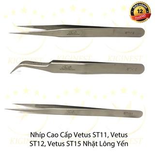 NHÍP VETUS THỢ CAO CẤP NHẶT LÔNG TỔ YẾN, NỐI MI, GẮP LINH KIỆN - ĐẦU NHỌN, CẠNH BO TRÒN