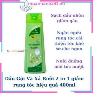 Dầu Gội Bưởi, Dầu Gội Và Xả Hoa Bưởi Thorakao 400ml Giảm Gàu Ngăn Ngừa Rụng Tóc Sạch Da Đầu Hiệu Quả