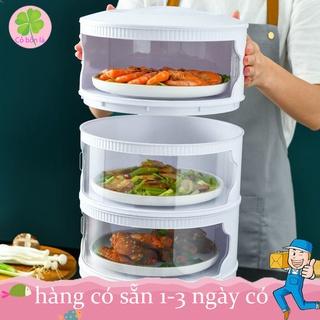 Lồng Bàn Giữ Nhiệt Đa Năng 3/4/5 Tầng Cao Cấp Đậy Thức Ăn Sạch Sẽ Giữ Nhiệt Chống Ruồi Muỗi , Bụi Bặm Cửa Kéo Tiện Lợi