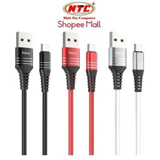 Cáp sạc nhanh và truyền dữ liệu Hoco U46 Tricyclic cổng microUSB, hỗ trợ QC3.0, điện áp 2A max, dài 1M - Hãng phân phối