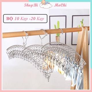 Móc treo quần áo đa năng,kẹp phơi đồ trẻ em chất liệu inox không gỉ - Shopbi&Mochi