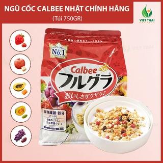 [MỚI 2023] Ngũ cốc Calbee Ăn Kiêng Giảm Cân Nhật Bản mix sữa chua hoa quả trái cây dùng ăn sáng ( 750G )