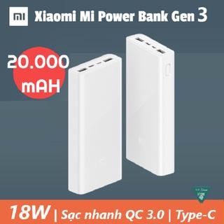 Pin sạc dự phòng Xiaomi gen 3 20000 mAh - Pin dự phòng Xiaomi PLM18ZM 18w 20000 mAh