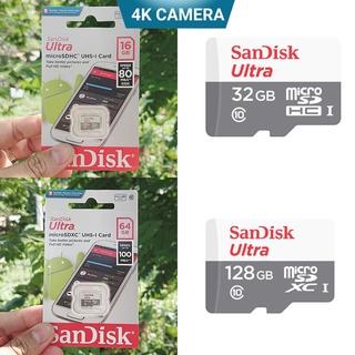 Thẻ nhớ Micro SD Sandisk Ultra 16G/32G/64G/128G cho máy ảnh máy quay camra an ninh hành trình