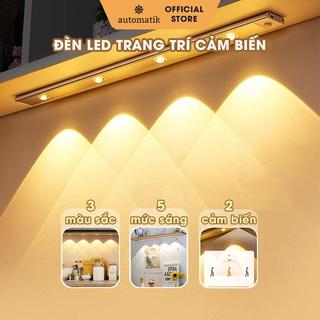 Đèn LED Trang Trí Cảm Biến Chuyển Động Nhiều Màu Hiệu Ứng Độc Đáo Cảm Ứng Mini Siêu Sáng Phòng Ngủ Nhà Bếp Automatik