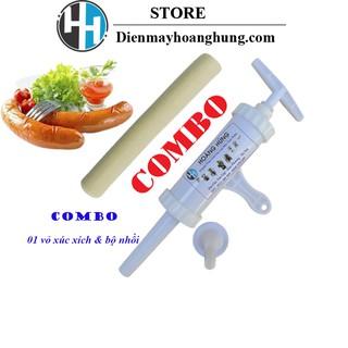 [Rẻ vô địch] [Có sẵn] Combo 1 Bộ dụng cụ nhồi xúc xích, lạp xưởng, dồi sụn + 1 cuộn vỏ Collagen phi 23 NDX Viscofan