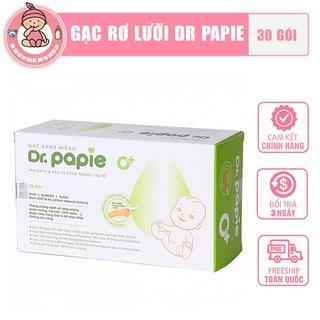 Gạc rơ lưỡi Dr Papie vệ sinh răng miệng cho bé hộp 30 gói