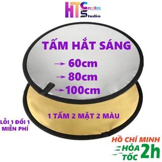 Tấm Hắt Sáng Chụp Ảnh Tròn Kích Thước 80cm và 100cm, 2 màu vàng/ bạc trong 1 sản phẩm, dùng cho chụp hình chuyên nghiệp