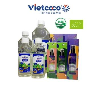 Dầu dừa hữu cơ ép lạnh tinh khiết 100% nguyên chất vietcoco dưỡng tóc óng mượt chống rụng tóc, dưỡng da trắng sáng