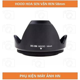 [58mm]Lens hood Loa che nắng hoa sen vặn ren ống kính máy ảnh Phi 58mm