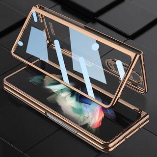 Ốp Điện Thoại Kính Cường Lực Cứng Trong Suốt Viền Mạ Cho Samsung galaxy Z Fold 4 5G Z Fold 3