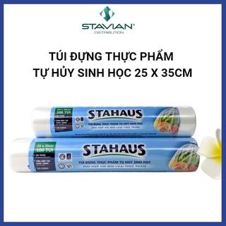 Túi đựng thực phẩm STAHAUS Tự Hủy Sinh Học túi bảo quản thực phẩm đựng thức ăn an toàn 25x35 cm