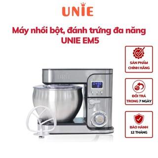 Máy nhồi bột chuyên dụng, đánh trứng đa năng UNIE EM5 1300W, thố trộn 8L, Sản phẩm chính hãng BẢO HÀNH 24 THÁNG