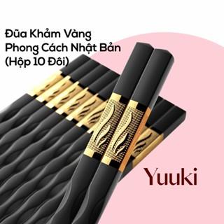 Đũa Khảm Vàng Phong Cách Nhật Bản (Hộp 10 Đôi) #245