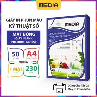 Giấy In Ảnh Media 1 Mặt Bóng A4 230gsm 50 Tờ