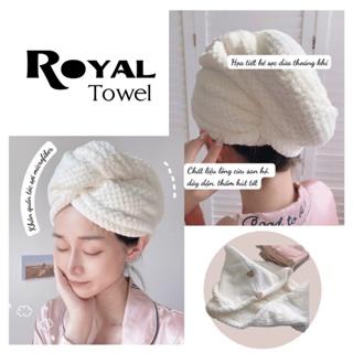 Khăn quấn tóc ủ tóc nhanh khô 2 lớp Royal Towel, khăn gội đầu trùm đầu đa năng chất Microfiber mềm mại siêu thấm hút