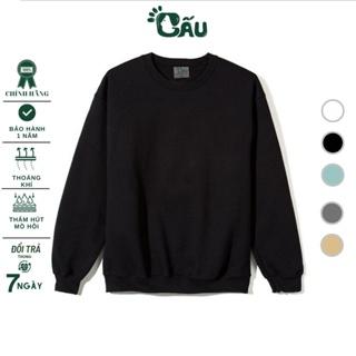 Áo sweater GẤU 194 vải nỉ thu đông co dãn, dày dặn mềm mịn form rộng phong cách Unisex - Trơn SW