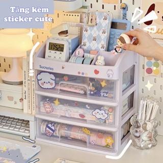 Kệ đựng mỹ phẩm nhựa 4 tầng để bàn❤️ FREESHIP ❤️ khay đựng đồ trang điểm nhiều ngăn chắc chắn