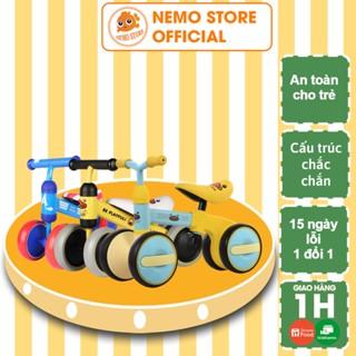 Xe chòi chân cho bé 1 tuổi 2 tuổi tập đi khung thép 4 bánh tự thăng bằng
