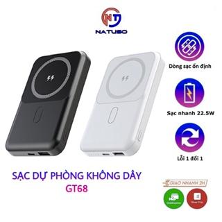 Sạc dự phòng không dây sạc nhanh 22,5W pin 15000mah mini nhỏ gọn cao cấp cho từ ip 8/X/11/12/13 – GT68