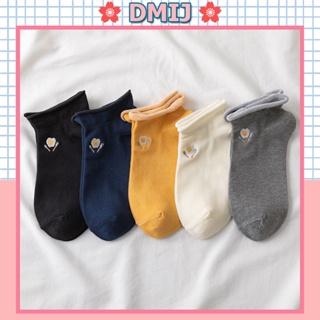 Tất nữ cổ thấp thêu đồ ăn vớ nữ cổ thấp nhiều màu đáng yêu