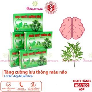 Combo 5 hộp Hoạt huyết dưỡng não, mỗi hộp 100 viên bao đường - hỗ trợ tăng cường tuần hoàn não, chính hãng Đại Uy