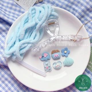 [handmade] Gói nguyên vật liệu tự làm kẹp tóc bằng len nhung siêu dễ thương