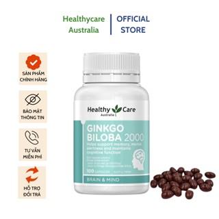 Viên uống bổ não Healthy Care Ginkgo Biloba tăng cường trí nhớ, giảm đau đầu, lưu thông máu não - 100 viên