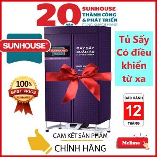 Tủ sấy Quần Áo Máy sấy Quần Áo Sunhouse SHD2707 Sấy SIÊU nhanh Kích thước lớn hơn sản phẩm thông thường 20% Đa chức năng