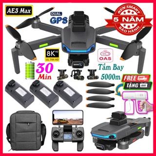 Máy Bay Flycam Giá Rẻ Drone Camera 8K AE3 Max Bay 30 Phút, Tầm Xa 5000m, Động Cơ Không Chổi Than, Cảm Biến Va Chạm