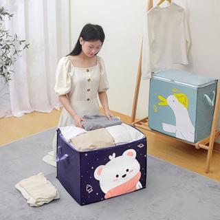 Túi giỏ vải đựng quần áo, chăn màn size lớn, có dây kéo