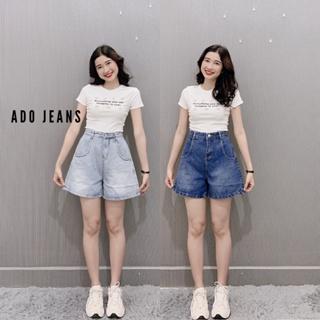 Quần short Jean Nữ, Lưng Cao Ống Rộng BigSize 60kg-80kg (JN)