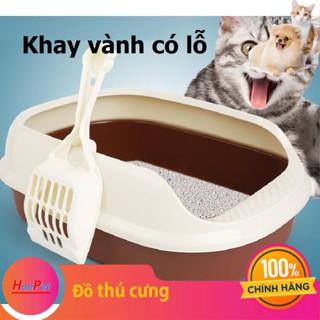 HCM - nhà vệ sinh cho mèo Dạng Khay đựng cát mèo (3 loại) MÀU NGẪU NHIÊN Tặng kèm xẻng xúc cho khay vệ sinh
