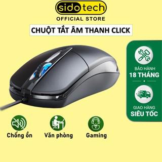 Chuột máy tính có dây văn phòng gaming SIDOTECH P20 giá rẻ Silent tắt âm chống ồn DPI 1200 chơi game cho laptop