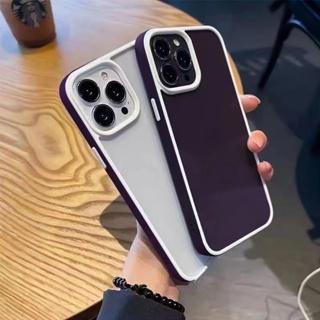 Ốp điện thoại cứng trong suốt chống sốc chống rơi dành cho iPhone 13 pro max mini 12 11 pro max viền vuông