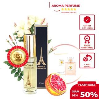 Tinh Dầu Nước Hoa Pháp Aroma Coco 12ml, Nữ Tính, Tươi Mát, Gợi Cảm Lưu Hương Cực Lâu - Dạng Lăn Tiện Lợi