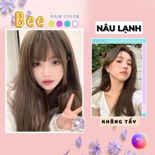 thuốc nhuộm tóc màu Nâu Lạnh . [ tặng kèm trợ nhuộm keratin +bao tay nhuộm tóc ]