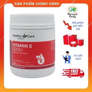 Healthy Care vitamin E [Úc] - hộp 200 viên 500IU- viên uống đẹp da, hỗ trợ sức khỏe tim mạch