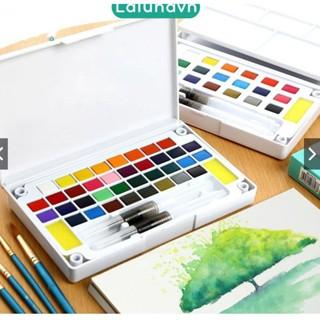 Màu Nước Solid Water Color Cao Cấp 12/18/24/36M Tặng 2 Bút Nước, 2 Mút -Lalunavn - B30