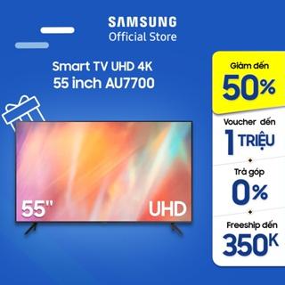 [Mã ELMALL6 giảm 4% và SAM5 giảm thêm 500K] Smart Tivi Samsung Crystal UHD 4K 55 inch UA55AU7700KXXV - Miễn phí lắp đặt