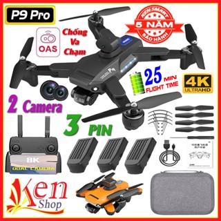 ⚡️ 𝙁𝙧𝙚𝙚 𝙎𝙝𝙞𝙥 ⚡️ Máy Bay Điều Khiển Từ Xa Flycam Mini Giá Rẻ P9 Camera Kép Cảm Biến Tránh Vật Cản, Thời Gian Bay 25 Phút