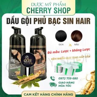 DẦU GỘI PHỦ BẠC SIN HAIR NHẬT BẢN CHÍNH HÃNG 500ML, THẢO DƯỢC NHUỘM ĐEN TÓC NÂU TÓC NHÂN SÂM