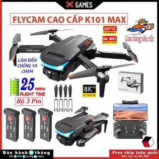 Flycam K101 MAX mới 2 camera 4K trang bị cảm biến chống va chạm có định vị GPS ✔flycam mini giá rẻ cao cấp