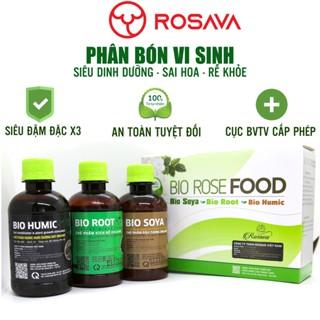 Combo phân bón hữu cơ vi sinh Rosava cho hoa hồng, cây cảnh, hoa giấy, lan, sen đá