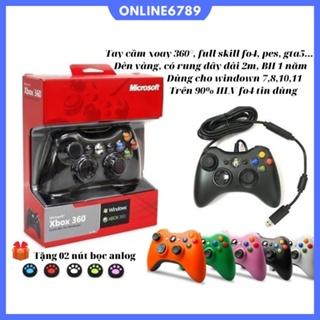 Tay cầm chơi game fifa online 4 Microsoft Xbox 360 Full Box Có Rung, Tay Cầm fo4 có dây PC, Laptop full skill all Game